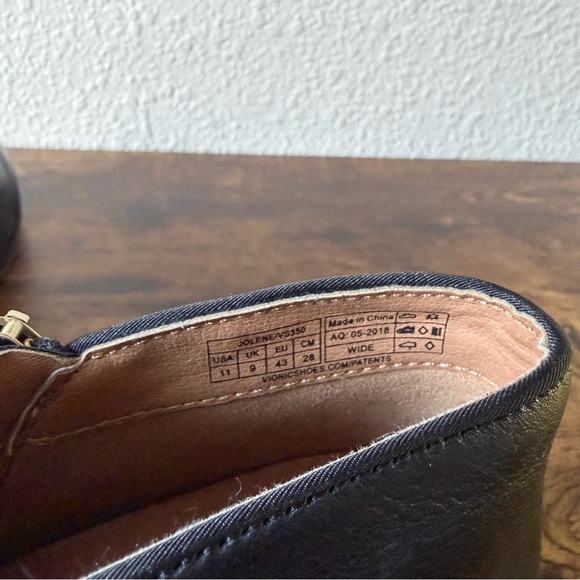 Vionic Women’s 11W Wide Jolene Black Ankle Boots Weather Resistant Leather Zip - Picture 9 of 13